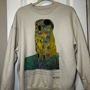 Klimt THE KISS artwork sweatshirt XS